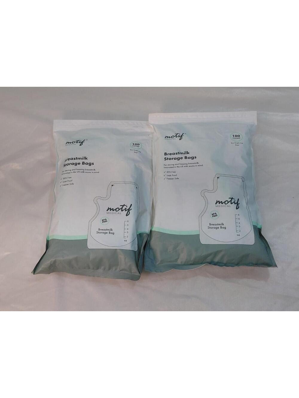 Lot of 2 Motif Medical Breastmilk Storage Bags 8 oz 200 Bags